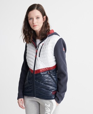 Superdry Storm Urban Premium Hybrid Női Kabát Fehér | MTNKE8910